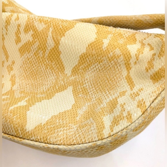 BY FAR Cush Leather Hobo Bag Snakeskin Pattern Zip Closure EUC - Picture 9 of 11